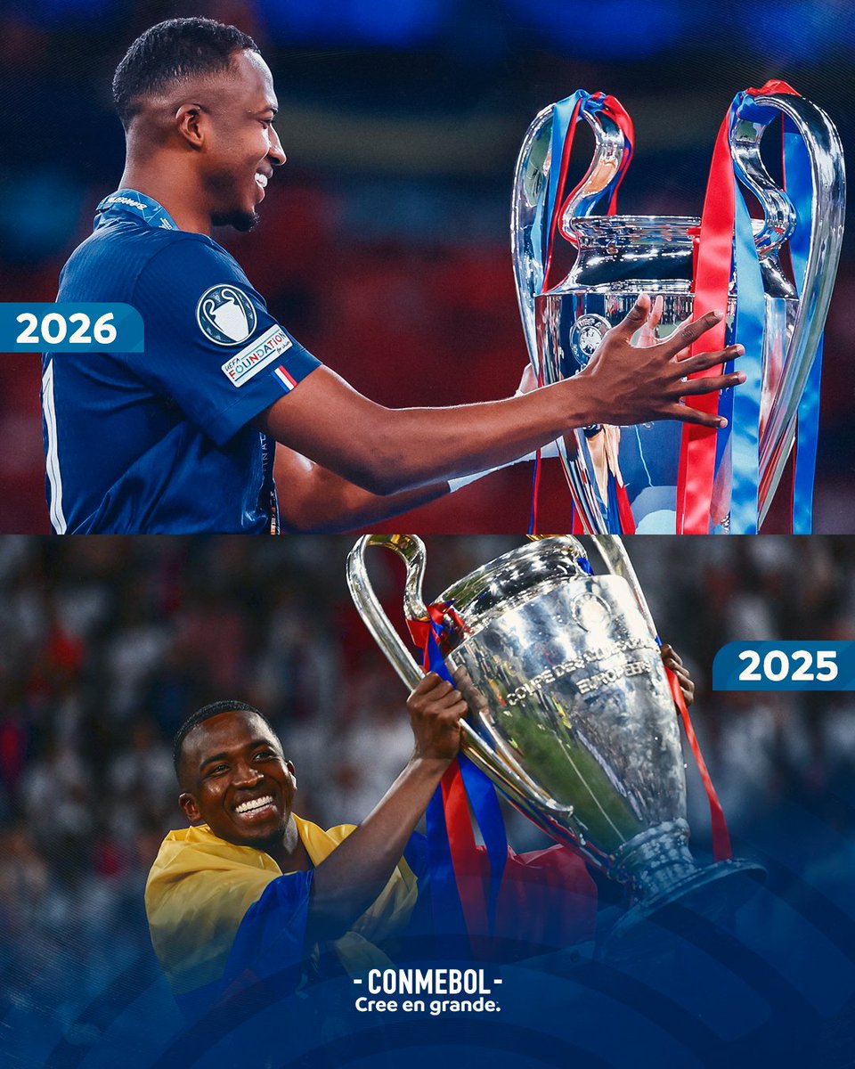 CONMEBOL's tweet photo. Willian Pacho 🏆🏆

#CreeEnGrande https://t.co/yJ33zDENPS