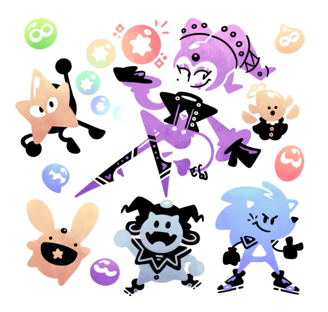 KaeKolormore's tweet photo. doodling sonic and nights and other sega creatures https://t.co/3CdKHvKiJz
