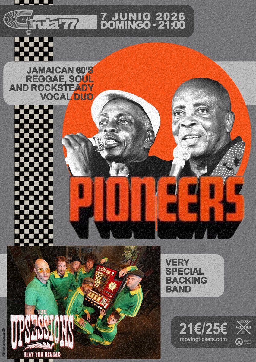 gruta77madrid's tweet photo. Mirad que noche se presenta...#ThePioneers junto a #TheUpsessions
https://t.co/VyeaT92INZ
https://t.co/xt2Bl1ccFB
Boletos en @movingtickets = https://t.co/21wdnP2lzV
@Carabanchel_DC
#musicajamaicana #reggae #soul #rocksteady
#distrito11 https://t.co/rTHexn6gNy