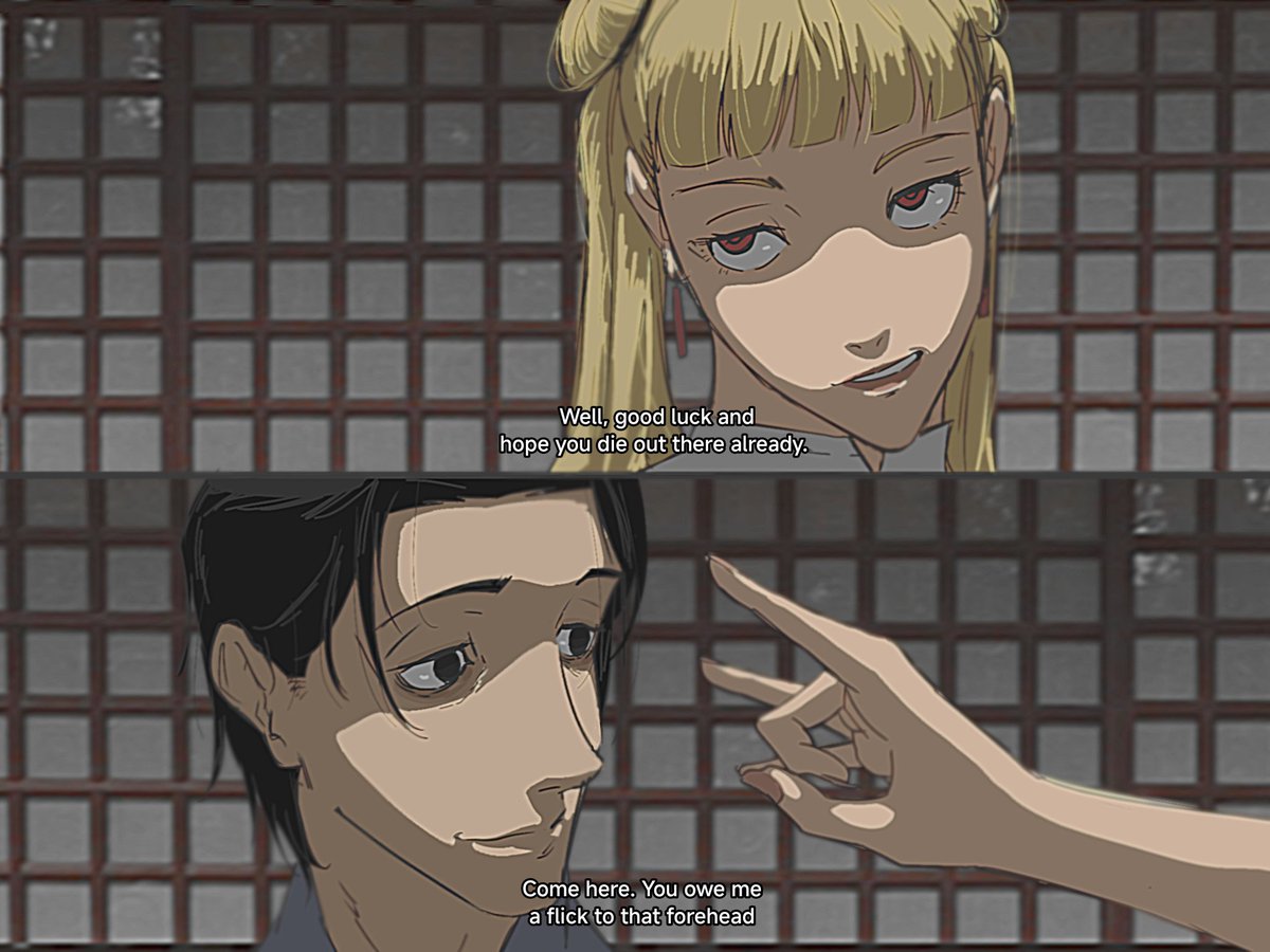 bisqett_663's tweet photo. a flick on the forehead.
#chiharumiyaguni #ioriokkotsu #jjkfanart #jjkmodulo https://t.co/lPnuWJJkAB