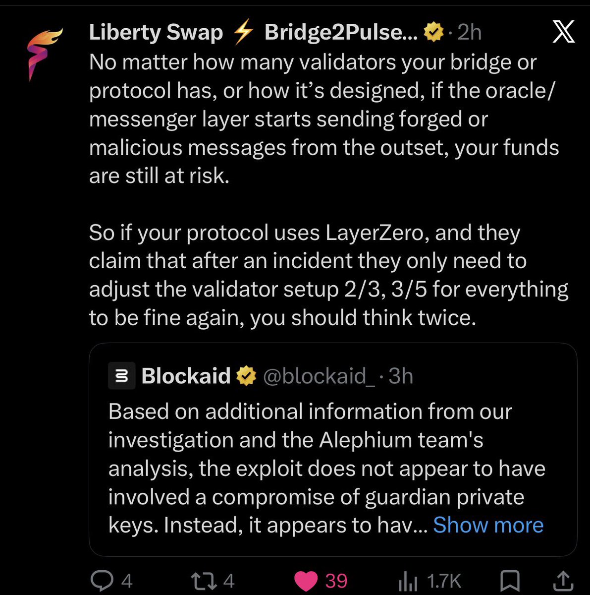 yourfriendSOMMI's tweet photo. ❤️💛💚💙

🗽 PulseChain LibertySwap is making big updates soon.

Lots of pDAI hints.

- Liberty PERPS is coming.
- Liberty LEND is most likely an AAVE style protocol coming

🌉 Many hints dropped about pDAI — because Circle can freeze all stablecoins on the bridge.

LibertySwap stresses the need for a Native Decentralised Stablecoin.

✅ We need a native “sDAI” which is Savings DAI — that is pDAI which auto-acquires yield and can go above $1.00