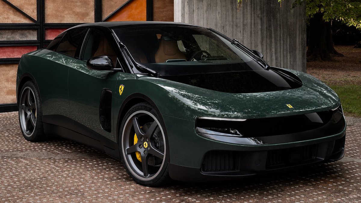 alzh's tweet photo. Ferrari Luce in british racing green https://t.co/74MJpblXp0