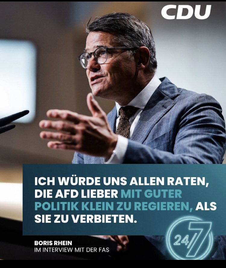 XTaurus23's tweet photo. @Der_Schalk_666 @MarcusBehrendt Unterschiedlich Gründe sich gegen das Verbotsverfahren zu stemmen.(s.u.)
Anstatt den sinnvollen Weg des Prüfverfahrens zu beschreiten, läuft die #CDU auf eine Spaltung zu und die #AfD würde damit einen wichtigen Etappensieg erzielen. #soDumm. https://t.co/iZKK7nBk2N