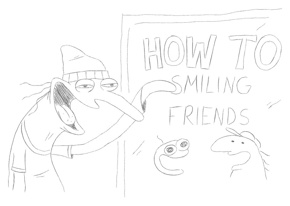 ElSecondLin's tweet photo. hey guys im going to do a mini tutorial about how to draw the most "smiling friends" possible https://t.co/e2iBKh2j8j