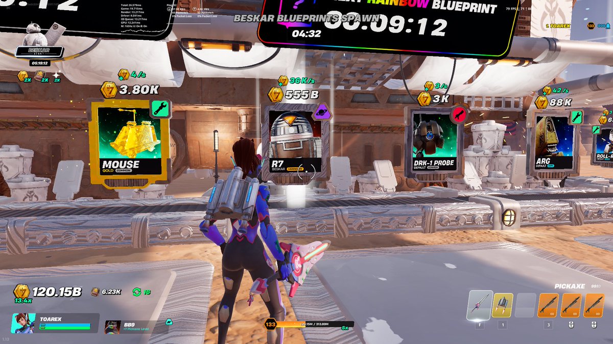 ToaRex109's tweet photo. @FoadZone Some changes I'd like to see is 
1. being able to upgrade rainbows to beskar 
2. toning down the prices of the legendary beskar droids 'cause hundreds of billions for 1 droid seems like a crazy grind when you're already saving that much money for rebirths/pickaxe upgrades https://t.co/9VrSUEjj6i