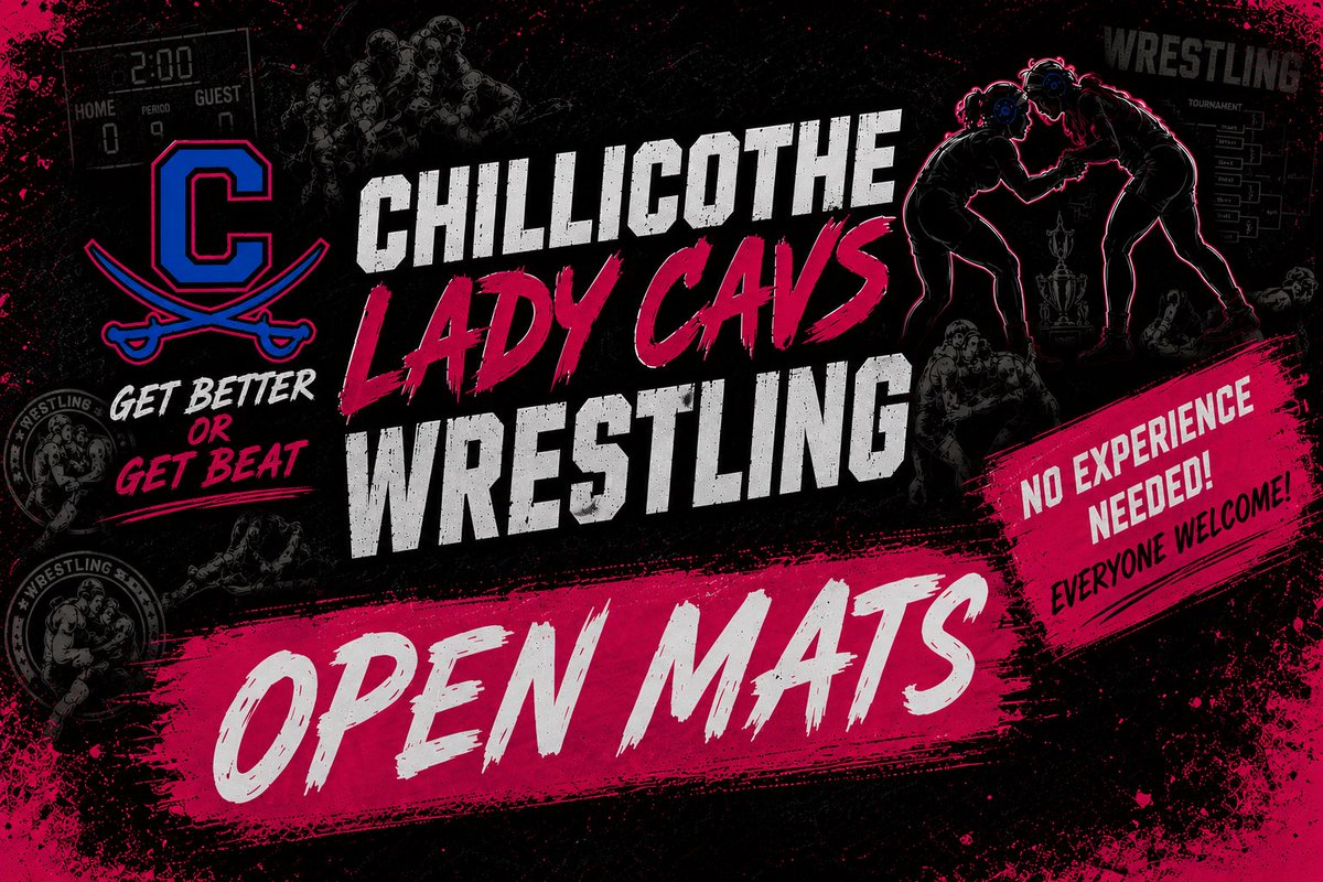 CoachDalton89's tweet photo. Our ladies open mats will be Wednesday 5:30-7pm this week at Chillicothe HS in our room.

Also, Thursday Competition Night is at Alexander Wrestling this week. If you need a ride, reach out. We’ll get you there. 

Don’t miss chances to improve this summer! See you on the mats! https://t.co/5u28MuDsPi