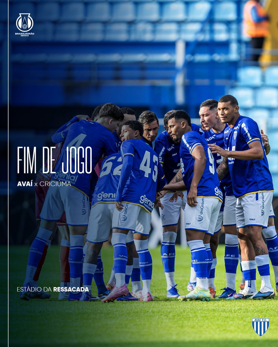 AvaiFC's tweet photo. Fim de jogo na Ressacada:

@AvaiFC 1x2 Criciúma

#TodosPeloAvaí
📷: Fabiano Rateke/Avaí F.C. https://t.co/OzZP6VAzma