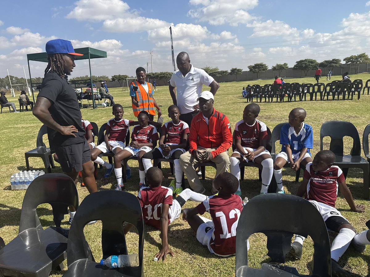 zim_football's tweet photo. 🇿🇼 Jordan Zemura returned home and spent his off-season investing in the future.

Today, the Zimbabwe international hosted the Jordan Zemura Foundation U13 Football Tournament in Harare, giving hundreds of young players an opportunity to play, learn, and be inspired.

Beyond football, Zemura has helped provide boreholes, sanitation facilities, football kits, and youth development programmes across Zimbabwe.

Using his platform to change lives. @Jzemura3 💛

#Zimbabwe #udinese #Zimfootball