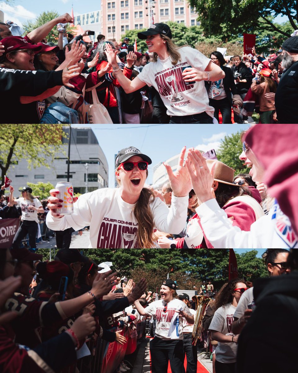 thepwhlofficial's tweet photo. TAKING A VICTOIRE LAP THROUGH THE STREETS OF MONTRÉAL https://t.co/vB7SmaelbP