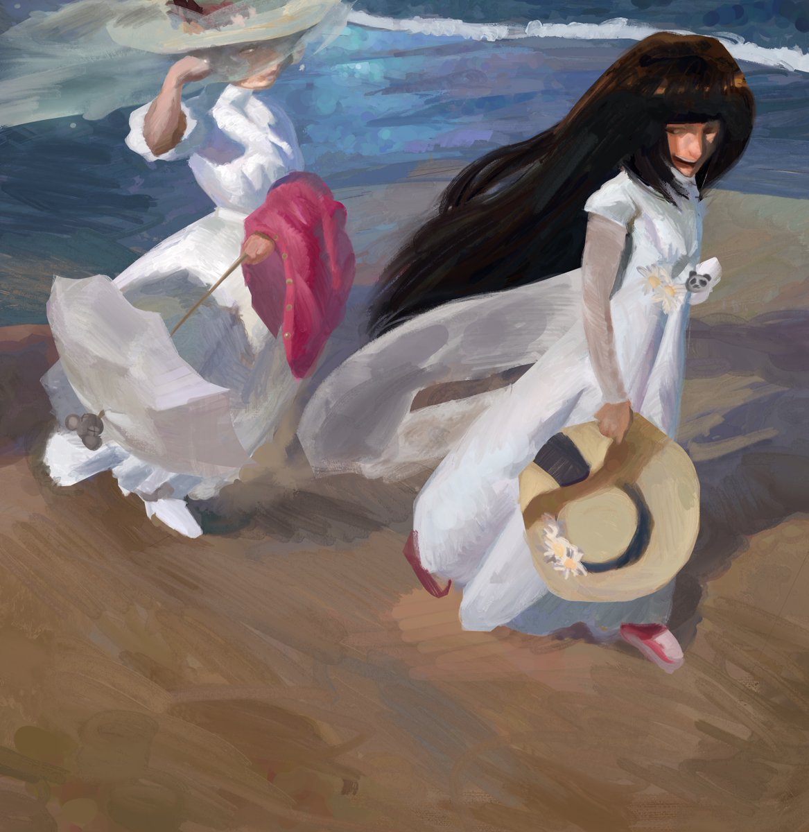 PieFatal's tweet photo. SKC x a walk on the beach by Joaquin Sorolla #SKC美術部 https://t.co/FTLvJI3W5M