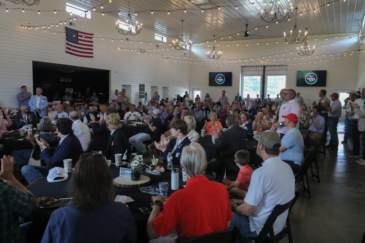 VoteMarsha's tweet photo. Today’s Farmers for Marsha Kickoff was a huge success!

Thank you to @AndyHolt4TN, Ryan King, and the farmers who showed up to support our campaign. Agriculture is vital to Tennessee, and as your governor, I will always stand with you! https://t.co/rqKr04zjkd