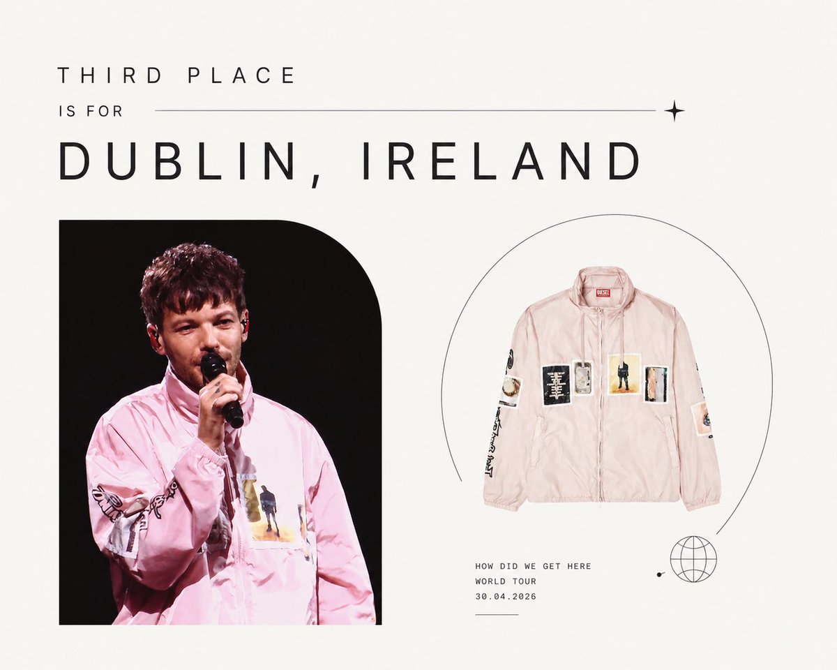 91ltwardrobe's tweet photo. 🥉 THIRD PLACE — DUBLIN, IRELAND 🇮🇪

The Diesel Windbreaker With Graphic Patches. ꩜ A standout piece from the How Did We Get Here World Tour that fans couldn’t stop talking about 💗 https://t.co/45s4N2uHu6