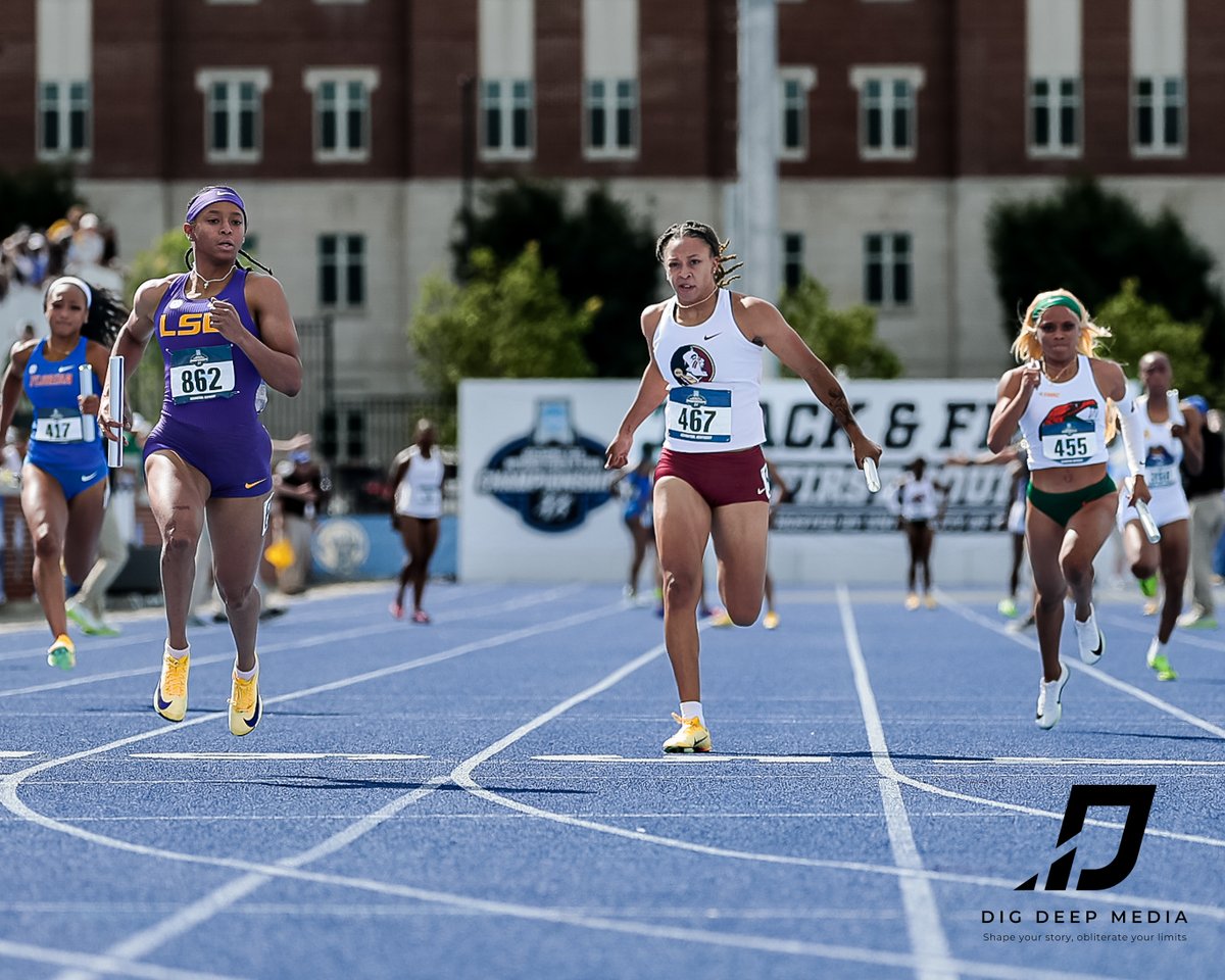 DigDeepMedia01's tweet photo. Teams compete in the women’s 4x100-meter relay during the NCAA East First Round in Lexington. @NCAATrackField https://t.co/PlHkAXZIz1