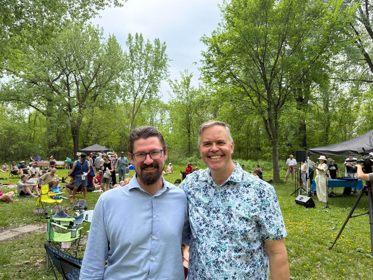 mathieuallard's tweet photo. Pleasure to attend the Rendez-Vous Rivyayr Seine event today, pictured here with MLA for St. Boniface Robert Loiselle who deserves much credit for the event. What a great turnout! https://t.co/wMEBRwTNHA