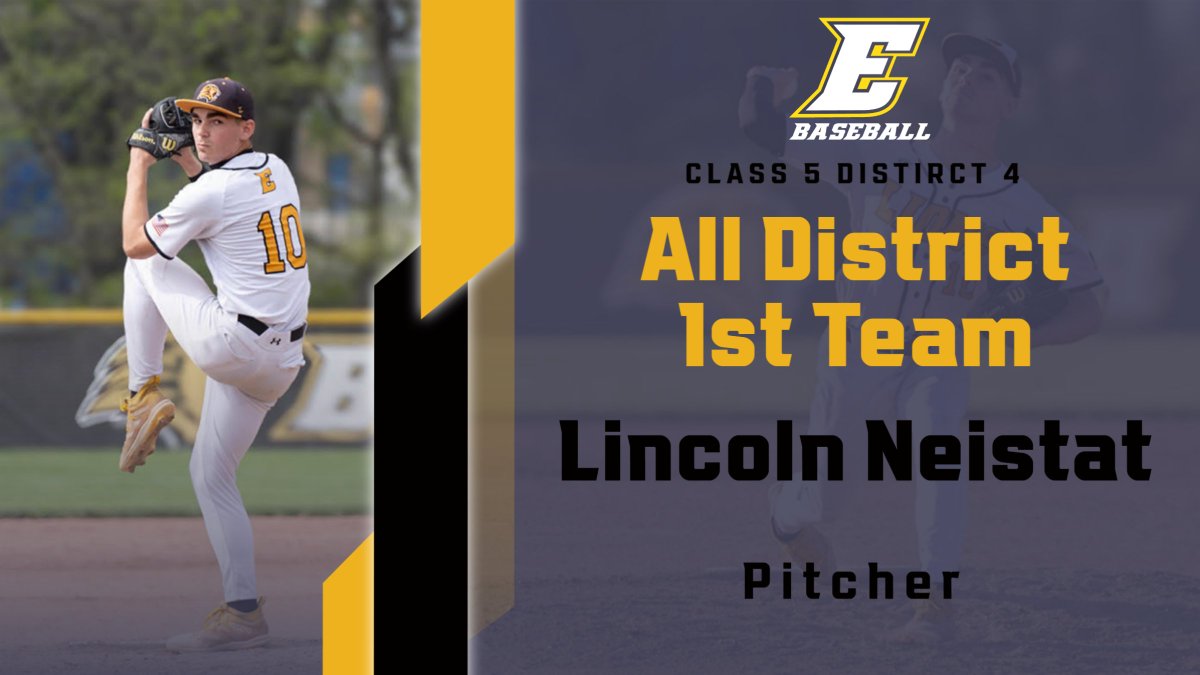 FZE_Baseball's tweet photo. Congratulations to our guy, @LincolnNeistat on earning:
Class 5 District 4 - 1st Team - Pitcher https://t.co/lVDPTrIDQo