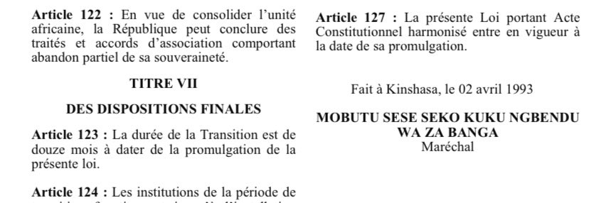 Fffffff416921's tweet photo. @VistCongo @DedelusakaM @INTERPOL_HQ @ouganda @_AfricanUnion Article 122 de la constitution que veut nous ramener l’UDPS. https://t.co/7ZQwcZtdep