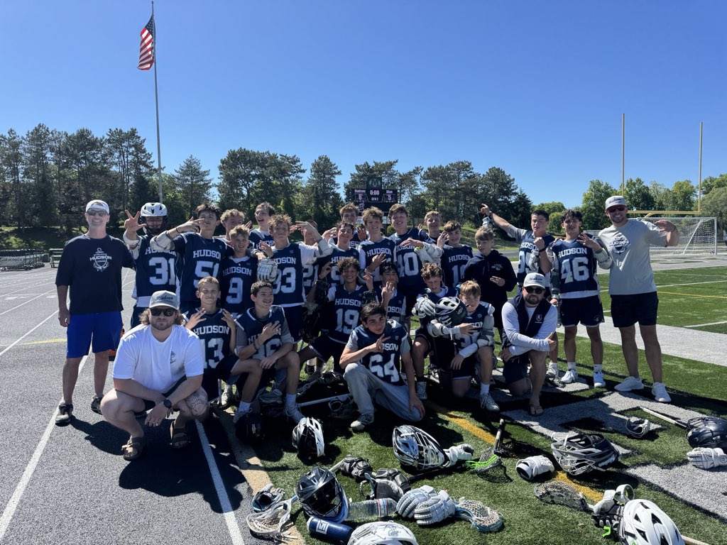 HudsonHSLax's tweet photo. Some good news on a Saturday! Congratulations to the players and coaches of the Explorers 8th grade team that won the NOLL Championship! This group has fought all spring and we are excited to get them up to HS next year.
#rollhud https://t.co/KKqU41NJuI