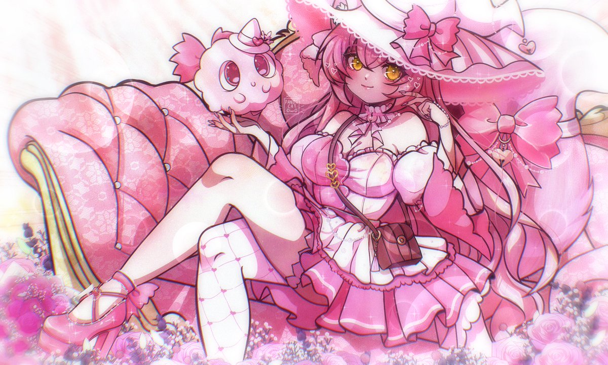 SpaghettiVT's tweet photo. I feel like I’d be the villainess of an otome game xD

Art by @PandaCatOwO https://t.co/AVDgF8dZNg