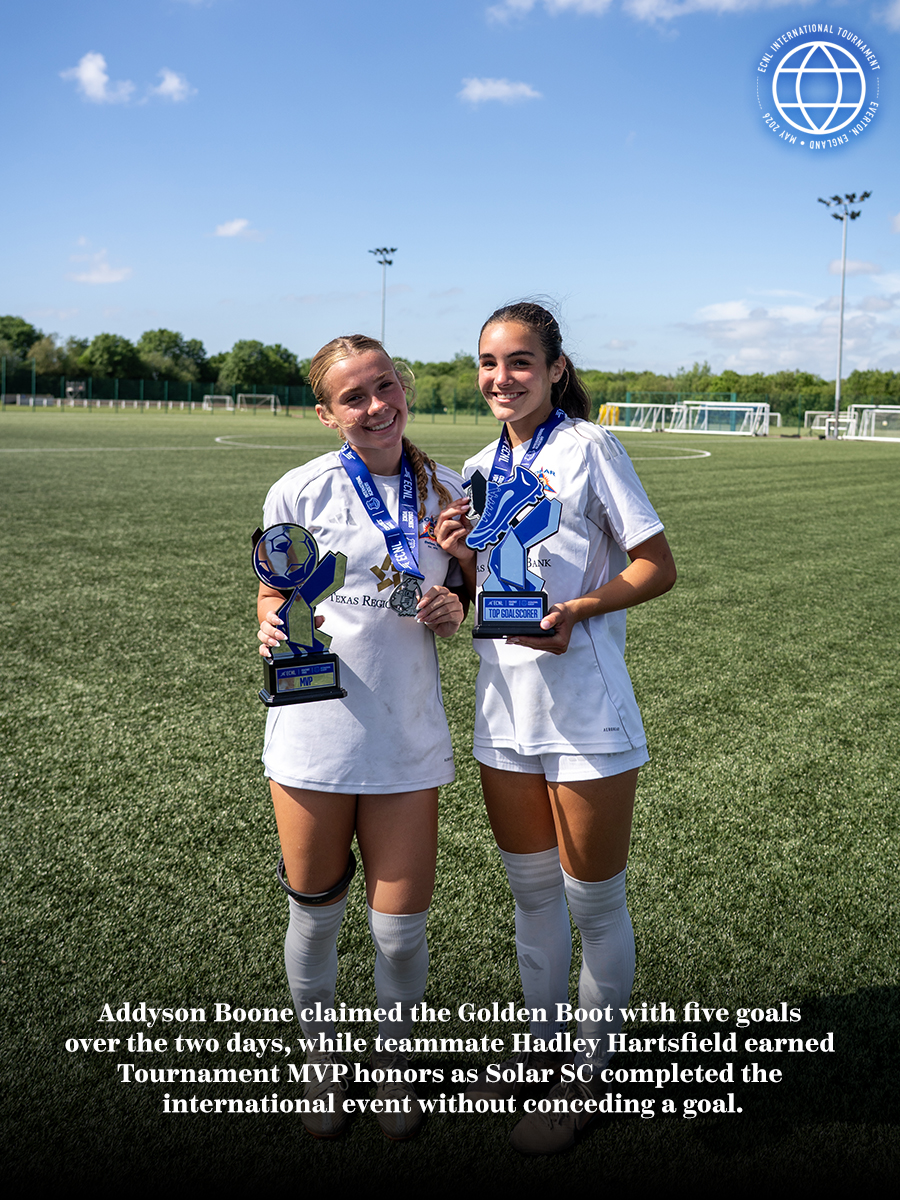 ECNLgirls's tweet photo. Solar SC capped a perfect week in Liverpool with the inaugural ECNL International girls title 🏆 

Read more: https://t.co/KONkl3UMGn

#ECNLInternational https://t.co/Pp2ACtKxZw