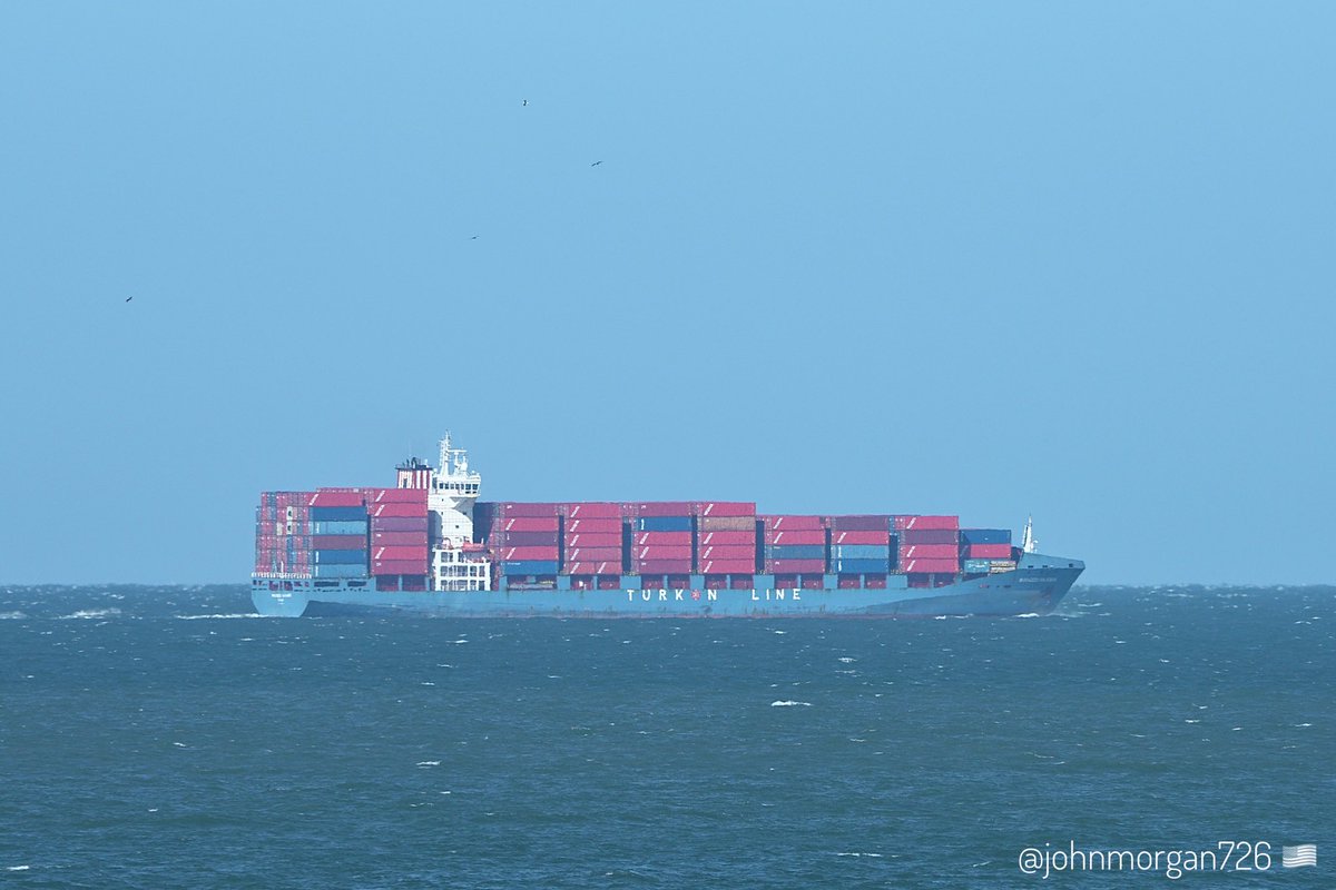 johnmorgan726's tweet photo. The MUKADDES KALKAVAN, IMO:9365829 en route to Savannah, Georgia USA, flying the flag of the Marshall Islands 🇲🇭. #ShipsInPics #ContainerShip #TurkonLine #MukaddesKalkavan https://t.co/bu0JdHuUSc