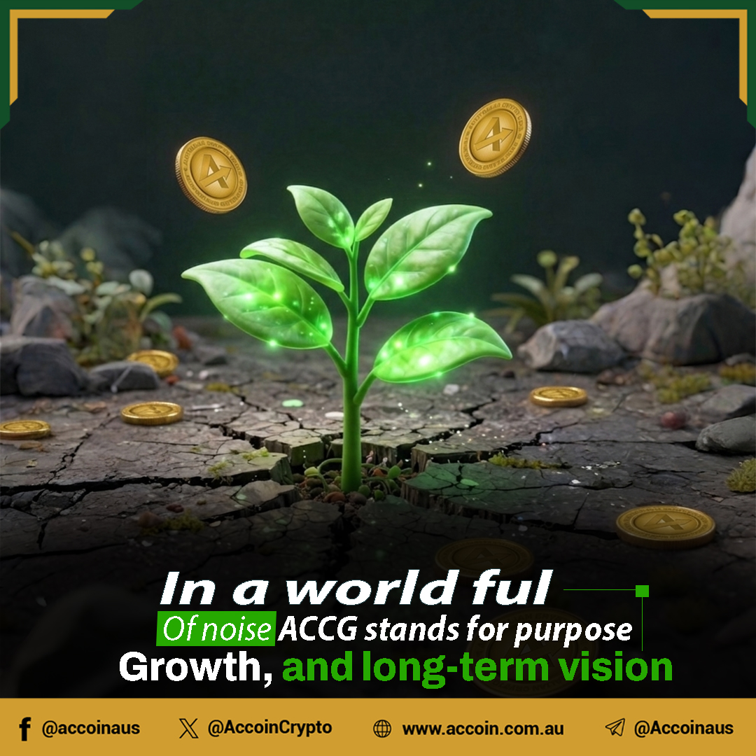 AccoinCrypto's tweet photo. ACCG is built for those who believe in sustainable growth, innovation, and the power of thinking beyond the moment. Every step forward is a step toward a stronger future.

Plant the seeds today. Grow with confidence tomorrow.

#ACCG #ACCGToken #CryptoCommunity https://t.co/y4wDOR0S5x