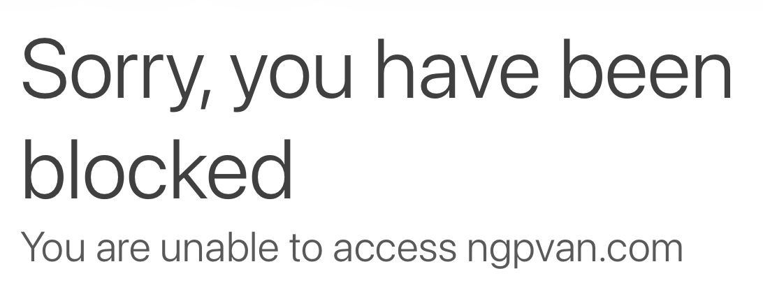 ArmIPunk's tweet photo. .@NGPVAN The worst nuisance spammer I've had the misfortune to encounter bar none.... doesn't like people using VPNs!  I don't give a rat's ass that it's done legally. The lack of respect for other people's right to be left alone...

@NewYorkStateAG can you compel them to include an option that says - We will not sell or share your info with anyone.