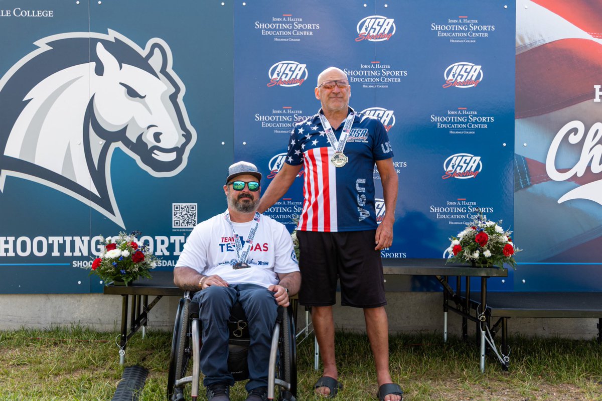 USAShooting's tweet photo. Congratulations to Para Trap 2026 Shotgun National Championship medalists 🥇Albert Fiori and 🥈Zachary Jones!  

#podium #champions #para https://t.co/w506nsPR3j