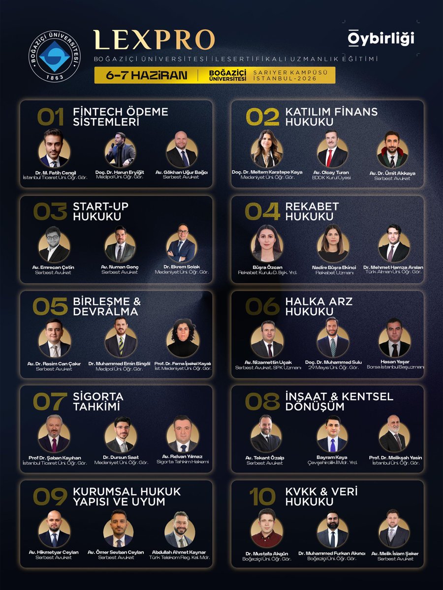 oybirligiorg's tweet photo. ⚖️ Avukatlar için BÜYÜK fırsat!

@OybirligiDernegi × @BounOfficial iş birliğiyle 6–7 Haziran'da Boğaziçi'nde #LEXPRO başlıyor!

✅ ÜCRETSİZ
✅ Sertifikalı
✅ 10 Uzmanlık Alanı
✅ 30 Uzman Eğitmen
⚠️ Her program MAKS. 30 kişi!

Fintech'ten M&A'ya, KVKK'dan Sigorta Tahkimine — hukukun geleceği burada şekilleniyor.
📝 Hemen kayıt ol 👉 [https://t.co/SrRPiOgJCE
]
#Hukuk #Avukat #LexPro #BoğaziçiÜniversitesi #Oybirliği #HukukEğitimi #Sertifika