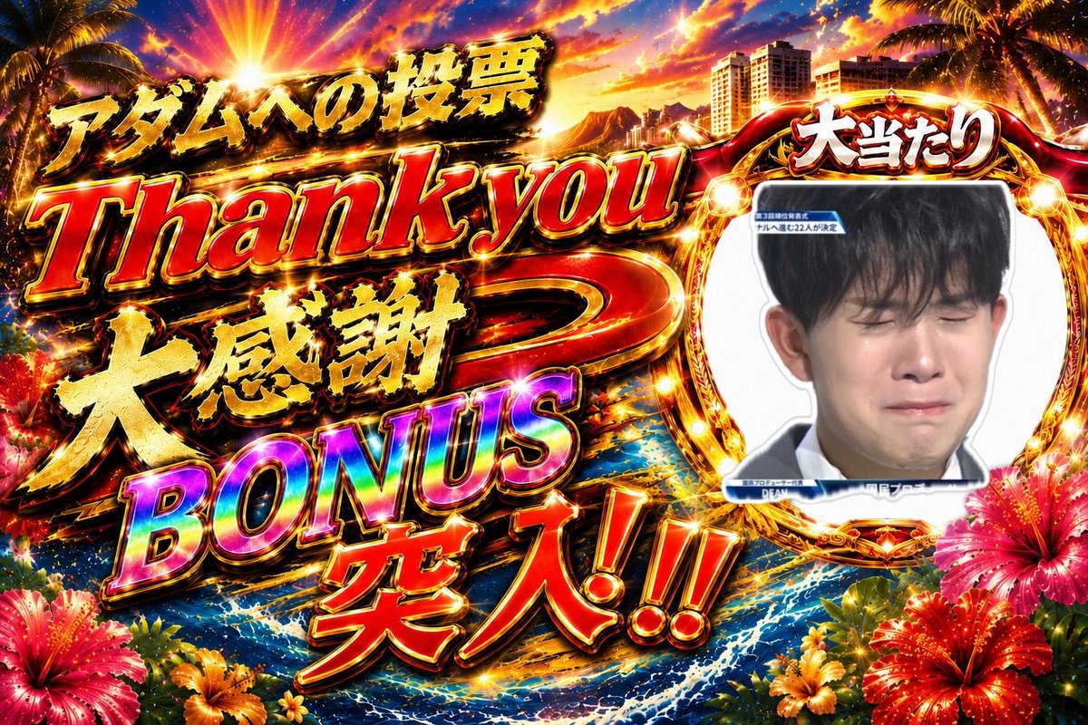 アダム脱落候補で無理号泣🌺🎼 tweet media