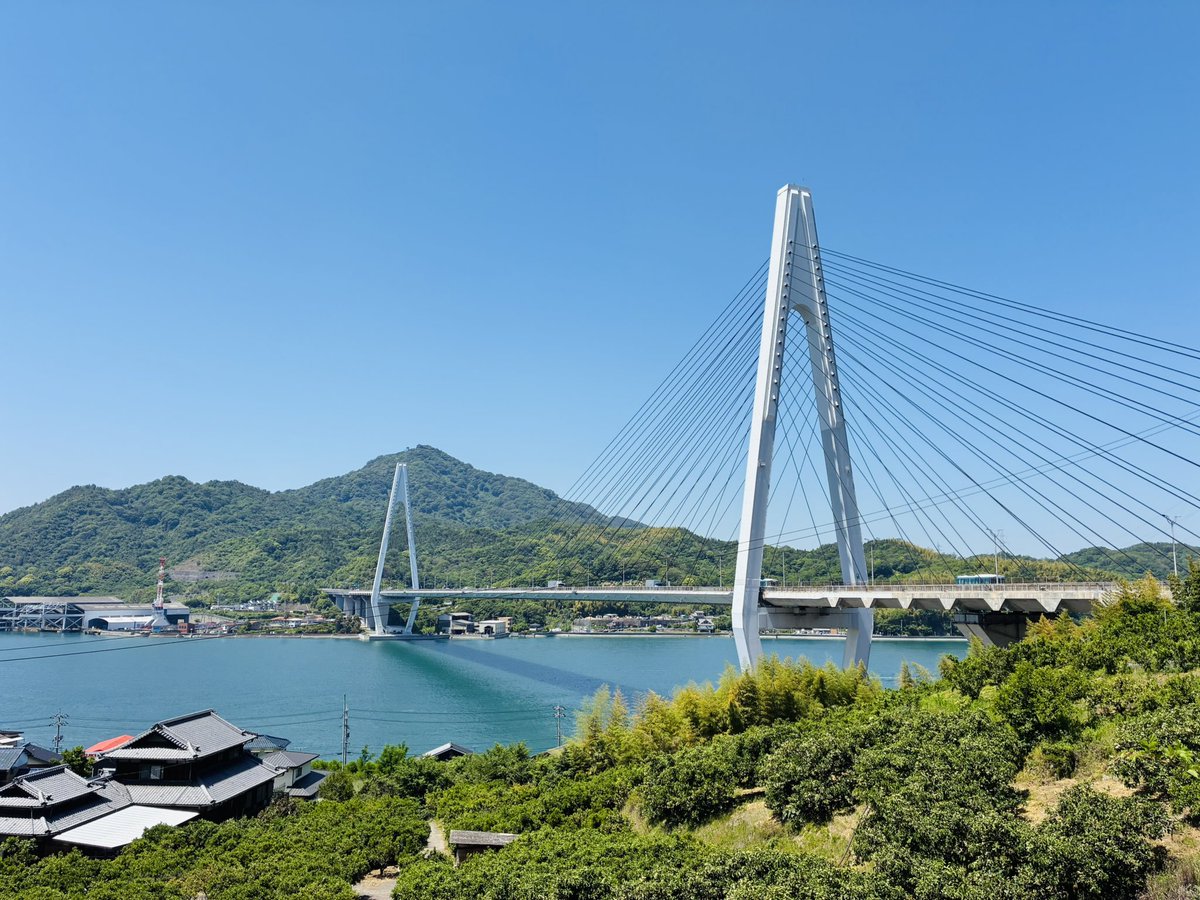 日本発！生口島と因島を結ぶ長い生口橋（土木学会賞受賞）を、潮風を