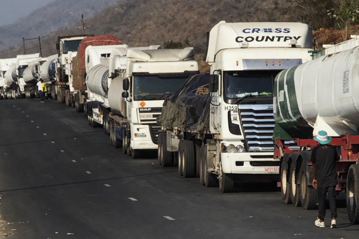 TVAFRINET's tweet photo. Mozambique blocks over 5,000 South African trucks from passing through its country. https://t.co/EKS3BFTzsm