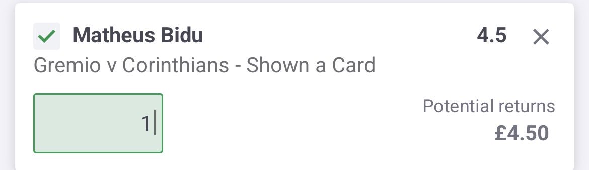 CardsCartelTips's tweet photo. 🎯 2x Brazil in-play angles live now…

🇧🇷 Grêmio vs Corinthians

🟨 Matheus Bidu to be shown a card @ 4.5 (1U)
🟨 Yuri Alberto to be shown a card @ 4.0 (1U)

Both taken at big prices with the game heating up. Looking for a scrappy second half and a couple of moments of madness. https://t.co/hY6d600gRw