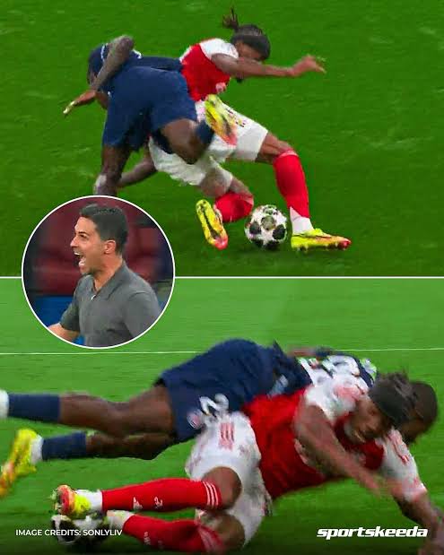 markklfc's tweet photo. Mikel Arteta after Arsenal's defeat to PSG in the UCL Final:

🗣️ “It's very difficult for me to stand here and stay quiet about certain decisions.

I'm looking at the incident involving Madueke and I'm asking for consistency. That's all. Consistency.

For our penalty appeal, we're told there isn't enough contact. Then at the other end, a very similar situation involving Kvaratskhelia results in a penalty.

How can players understand the rules when the same type of challenge is being interpreted differently in the same match?

I don't like talking about referees after finals because it sounds like excuses, but these are game-defining moments.

We worked incredibly hard to get here, and when decisions of that magnitude go against you, it's impossible not to feel frustrated.

If the challenge on Madueke isn't a penalty, then fine. But then the other one shouldn't be either.

At this level, consistency isn't a luxury it's a requirement. Tonight, I don't think we got that.”