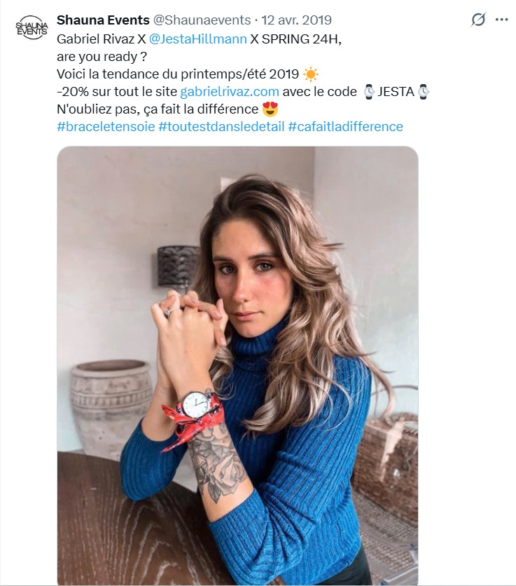 AllMockingbird's tweet photo. Les montres #GabrielRivaz c'était ça, aussi, @dgccrf.
Fièrement affichées par #ShaunaEvents aux poignets de ses #Influenceuses. https://t.co/EggLYZwa9U