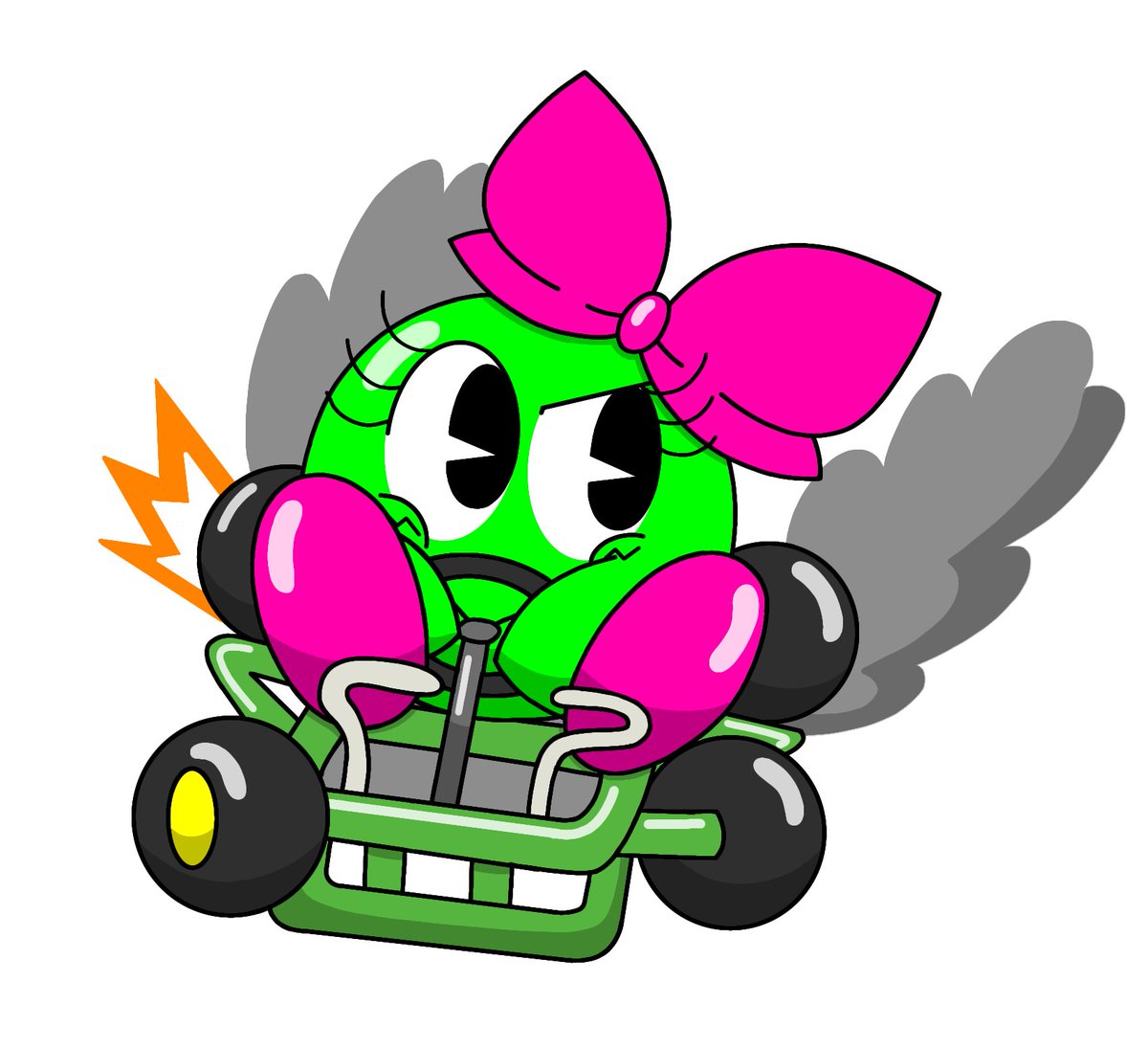 minimach0man's tweet photo. Miru burning rubber https://t.co/D4TYGiX0ya