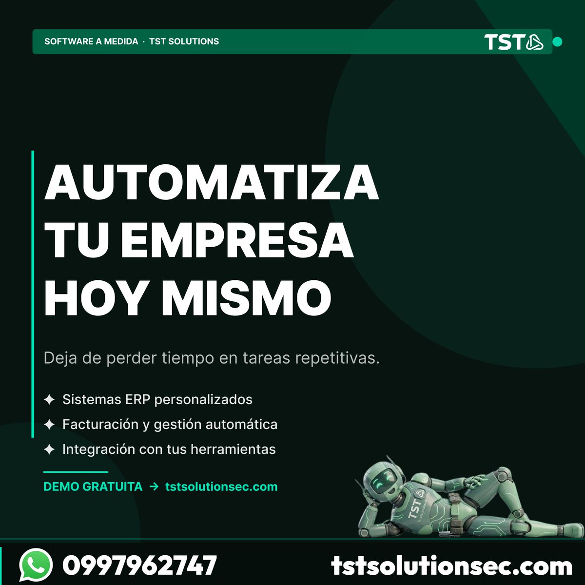 TSTsolutions_ec's tweet photo. Tu competencia ya está online.
¿Y tú? 🚀
Webs profesionales, ERP, automatización, SEO, e-commerce y sistemas a medida para empresas que quieren crecer de verdad.

💻 TST SOLUTIONS
🌐 https://t.co/7Sdr4lbVeJ
📲 0997962747

#TSTSolutions #DesarrolloWeb #Software #ERP https://t.co/jllzwYr8bb