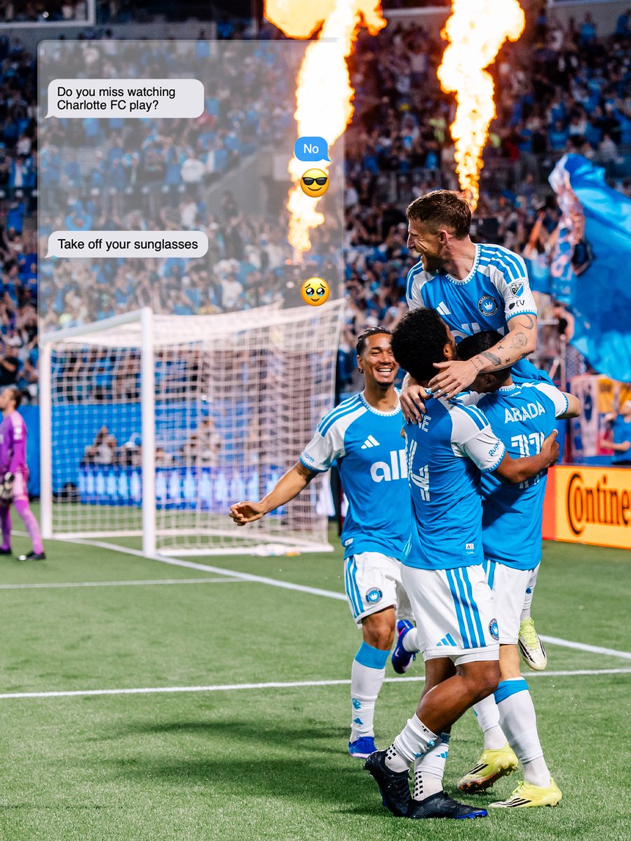 CharlotteFC's tweet photo. We're  ̶L̶I̶V̶E̶ sad to not be kicking off right about now 😔

53 days until we're back with y'all! https://t.co/6x9odgS8VZ