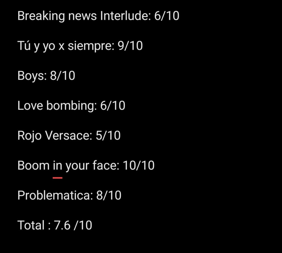 FatalProjectPE's tweet photo. Puse a mi hermano a escuchar K de Karma y estás fueron sus calificaciones. 🤭 https://t.co/bgE98bsNfF