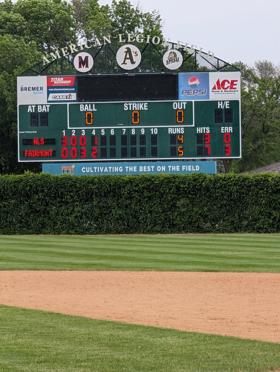 fairmontsports's tweet photo. Section 3AA Playoff Baseball End 4 - NLS 4, Cards 5. Long RBI 2B, Crissinger RBI single https://t.co/e0H0NMTWPK