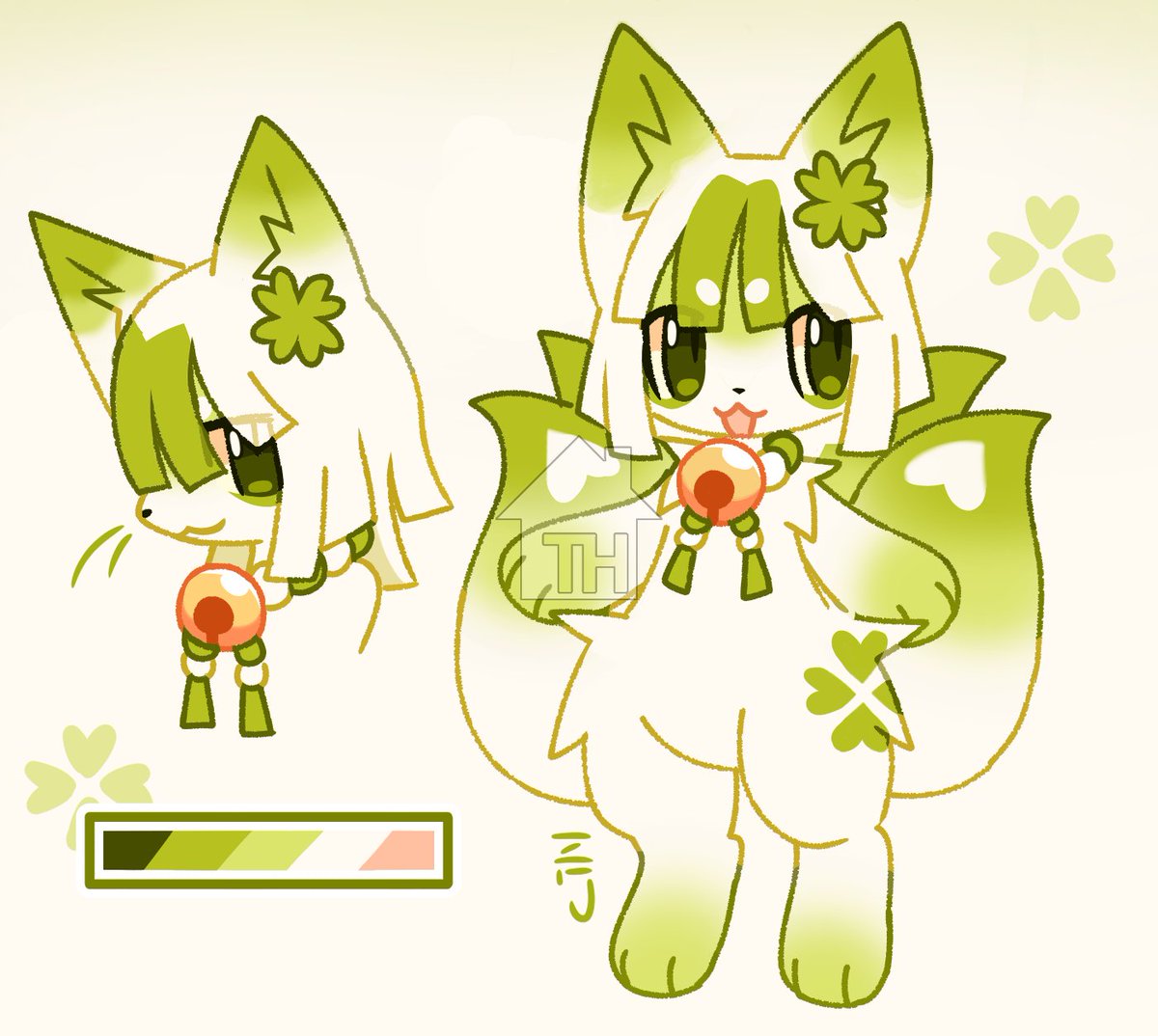 YuriYuriShin's tweet photo. Clover Kitsune Design ‧₊˚🍀
#anthro #kemono #ケモノ https://t.co/0nhH157g9u