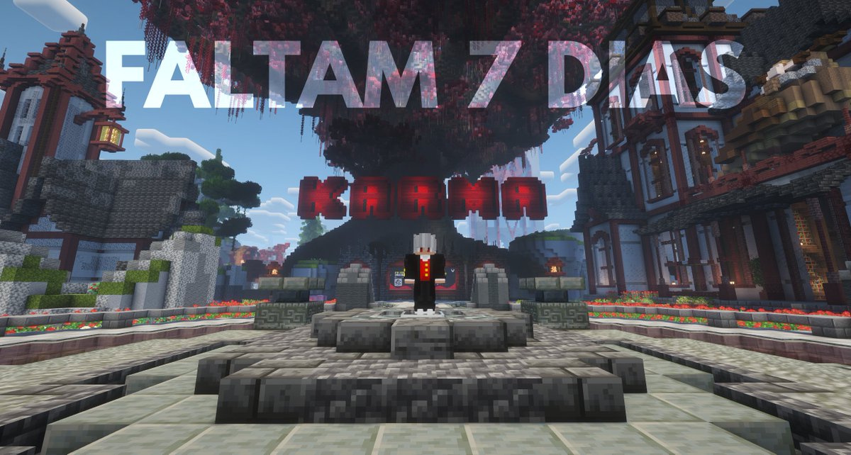 KarmaMinecraft's tweet photo. Faltam apenas 7 dias.

Em uma semana, os portões da KARMA se abrem novamente as 18hrs.

Novos jogadores chegarão.
Velhos nomes retornarão.
E segredos que ficaram enterrados voltarão à superfície.

Quem adquirir o VIP poderá entrar antecipadamente a partir das 12hrs

06/06/2026 https://t.co/3LBU8nif1O