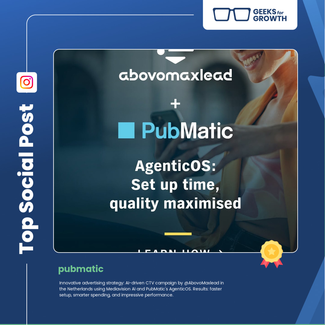 TGG_Detroit's tweet photo. 1/2 Our shoutout for the social post of the day goes to @pubmatic on Instagram. From @pubmatic: Innovative advertising strategy: AI-driven CTV campaign by @AbovoMaxlead in the Netherlands using Mediavision AI and PubMatic's AgenticOS. https://t.co/JUnAW40TN7