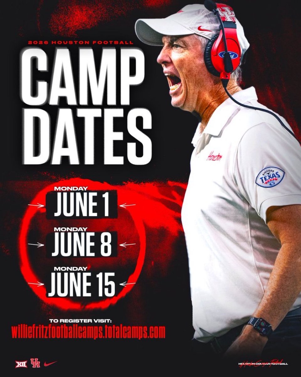 j1_bx1's tweet photo. I will be at the University of Houston football camp on Monday June 1. Thank you @CoachRoss___ for inviting me.

@CoachWEFritz  @wesley_fritz @jlgarner55 https://t.co/5c4xSQc1Vz