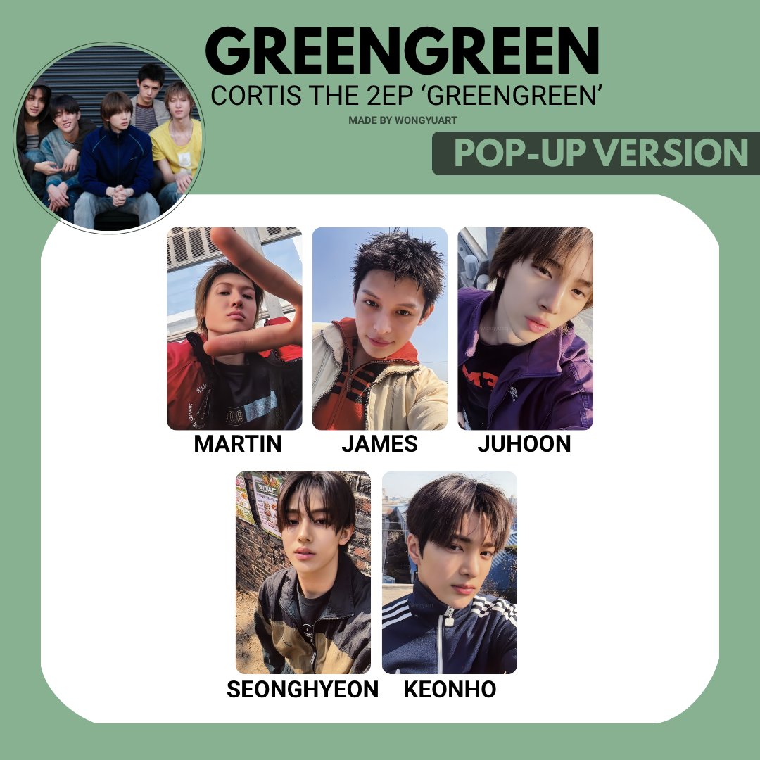 wongyuart's tweet photo. 🥨[코르티스/CORTIS] M2U FANSIGN &amp; POP-UP GREENGREEN templates!

#CORTIS #MARTIN #마틴 #JAMES #제임스 #JUHOON #주훈 #SEONGHYEON #성현 #KEONHO #건호 pc template 템플릿 poca 포카 https://t.co/itZ3uYqnfy
