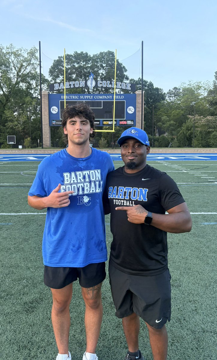 ZackAlbert17's tweet photo. After a great camp and visit I am extremely honored to have received an offer to continue my football career at Barton College! @whelms21 @Coach_JVinson @hester_chip @barton_fb @Coach_TJA https://t.co/eiADygHj0T