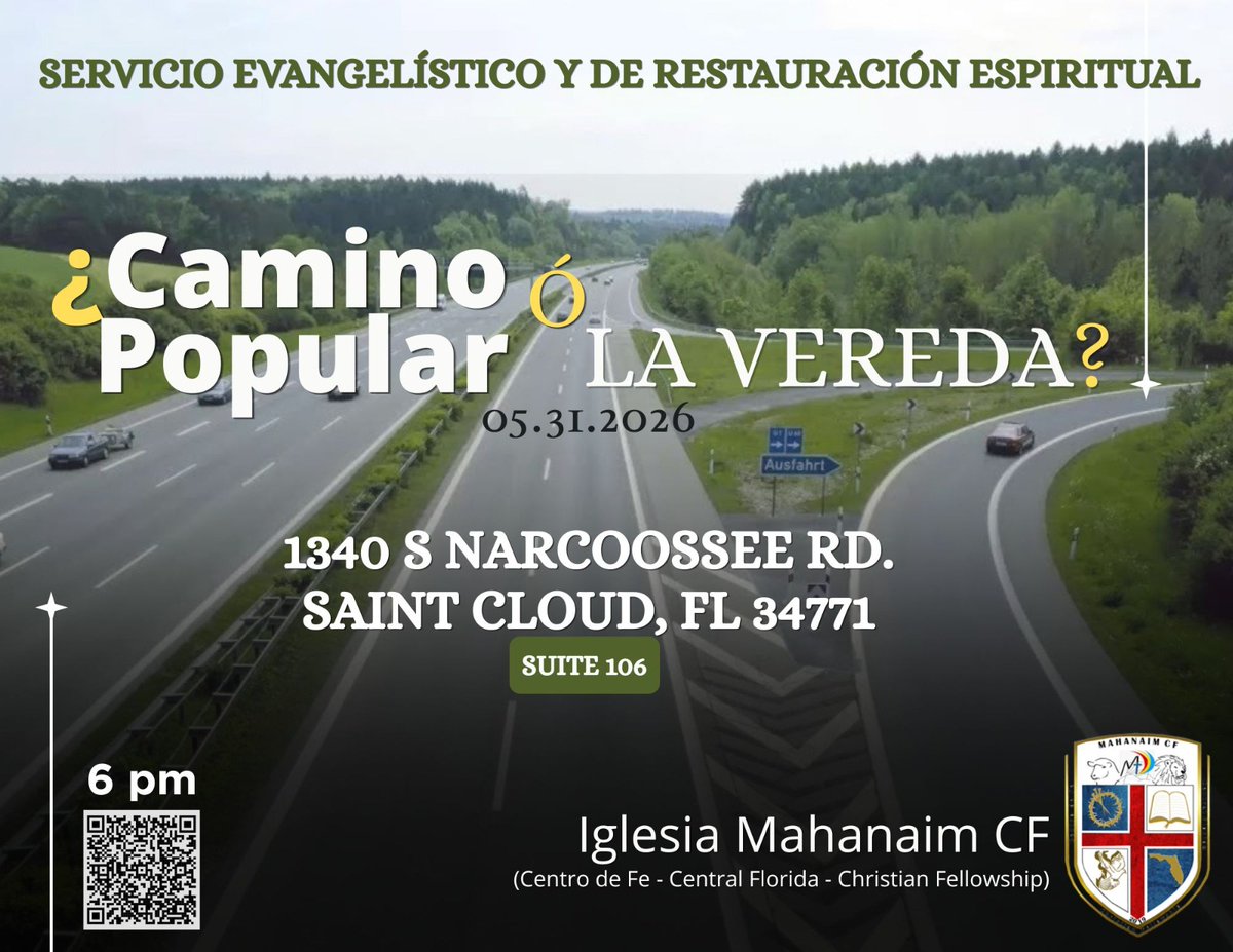 MahanaimCF's tweet photo. Venga y acompáñenos en uno de nuestros servicios este domingo.

11 am - 12600 Bisted Dr. Orlando, FL 32824
(Southwood Elementary School)

6 pm - 1340 S Narcoossee Rd. Saint Cloud, FL 34771
(Suite 106)

Acerquese a Dios.  Le hará muy bien.
#MahanaimCF https://t.co/J8geymWhL6