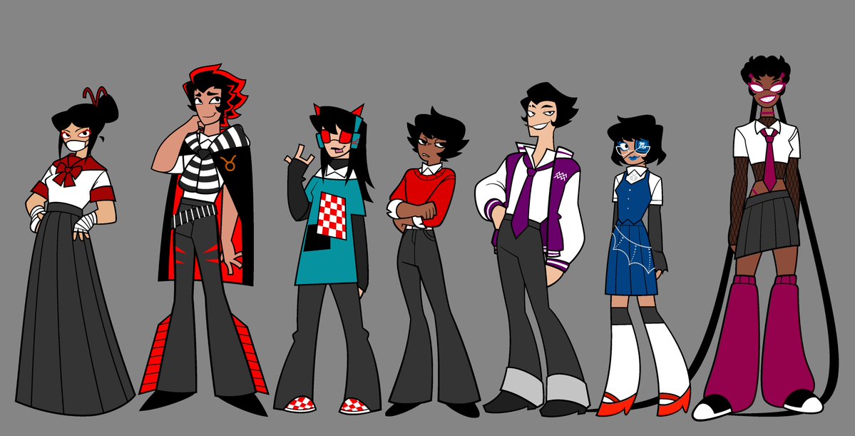 HomestukHs's tweet photo. Algunos de los dancestros próximos para #homestuckhs 
diseños y dibujos por nuestro artista y animador @FireflyBlues_ 

#Homestuck #homestuckfanart #hs #fanart #dancestors #HomestuckHS #indieanimation #hshs #animation #Latino #voiceacting #homestuckhighschool https://t.co/yKatWwX7yI