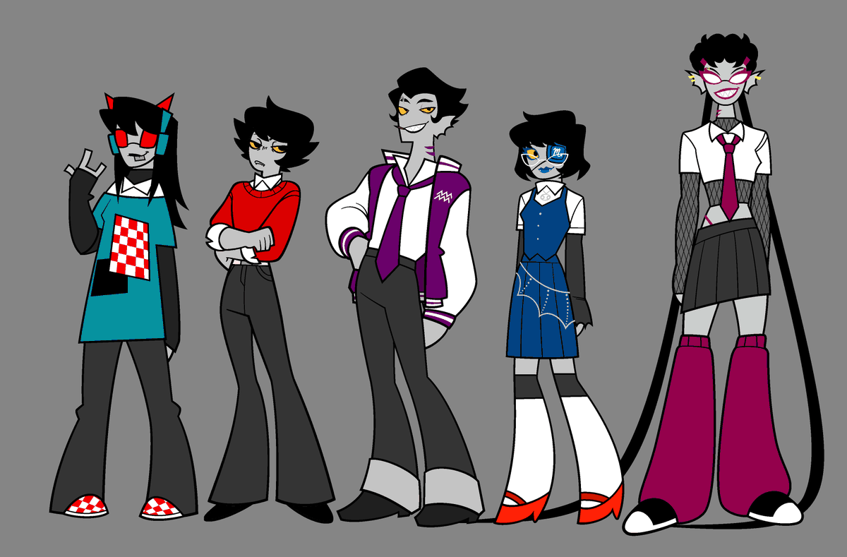 HomestukHs's tweet photo. Algunos de los dancestros próximos para #homestuckhs 
diseños y dibujos por nuestro artista y animador @FireflyBlues_ 

#Homestuck #homestuckfanart #hs #fanart #dancestors #HomestuckHS #indieanimation #hshs #animation #Latino #voiceacting #homestuckhighschool https://t.co/yKatWwX7yI