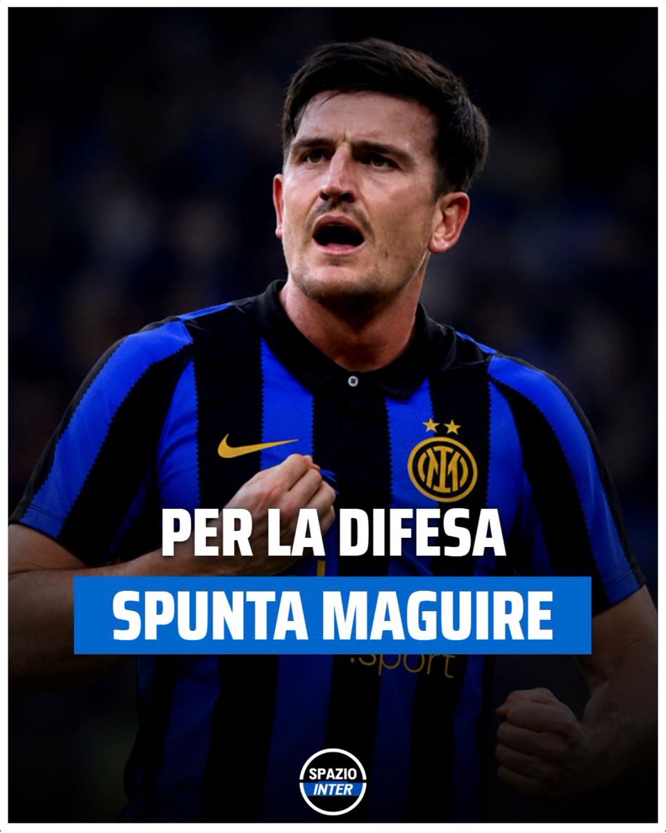 SpazioInter's tweet photo. MAGUIRE-INTER? 🤯🔥

L’ultima chiamata sul telefono di Marotta e Ausilio arriva dell’Inghilterra 📲🏴󠁧󠁢󠁥󠁮󠁧󠁿

Secondo la Gazzetta dello Sport, infatti, all’Inter sarebbe stato proposto Harry Maguire. Il profilo dell’inglese è stato valutato, ma le priorità sono altre 🤔⚽️ https://t.co/KWJL2QB1jw