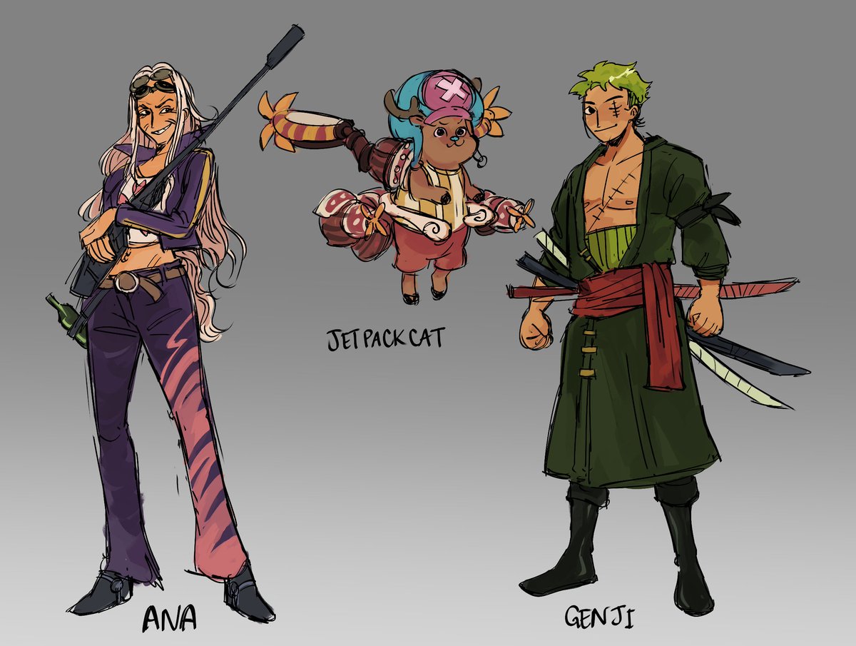 jununyx's tweet photo. overwatch / one piece collab ideas 

#onepiece #overwatch https://t.co/YWPezXaiFa